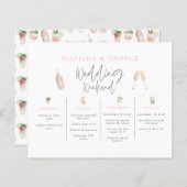 Budget Hochzeitswochenende Wasserfarbe Bachelorett (Vorne/Hinten)