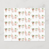 Budget Hochzeitswochenende Wasserfarbe Bachelorett (Rückseite)