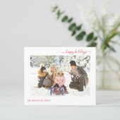 Budget Holiday 2 Foto Moderne Minimal 2022 Karte (Stehend Vorderseite)