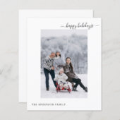 Budget Holiday 2 Foto Moderne Minimal 2024 Karte (Vorne/Hinten)