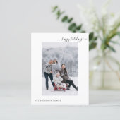 Budget Holiday 2 Foto Moderne Minimal 2024 Karte (Stehend Vorderseite)