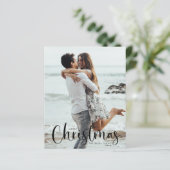 Budget Holiday Foto Card | Moderne Weihnachten (Stehend Vorderseite)
