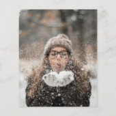 Budget Holiday Foto Card | Moderne Weihnachten Flyer (Hinten)