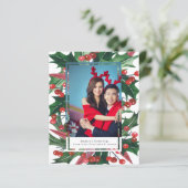 BUDGET Holiday Holly Foto Frame Personalisiert (Stehend Vorderseite)