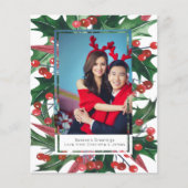 BUDGET Holiday Holly Foto Frame Personalisiert (Vorderseite)