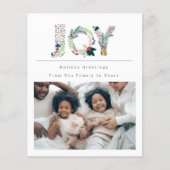 BUDGET Holiday Joy Foto Personalisierte Karte (Vorderseite)