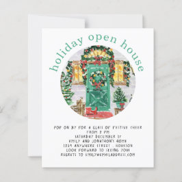 Budget Holiday Open House Party Aquamarin Einladun