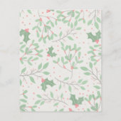 Budget Holly Berries Frohe Weihnachts-Fotokarte (Rückseite)