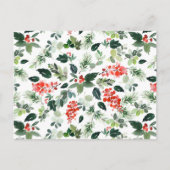 Budget Holly Berry Weihnachtsbaum Weihnachtskarte Postkarte (Rückseite)