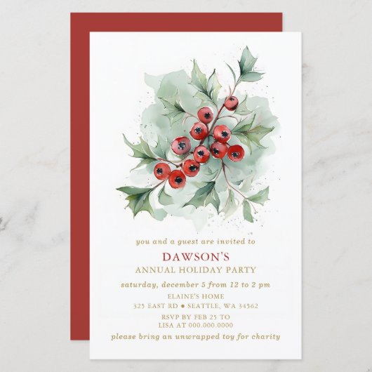 Budget Holly Botanical Corporate Christmas Party (Vorne/Hinten)