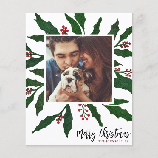 Budget Holly & Frohe Weihnachtsfeiertage Foto (Vorderseite)