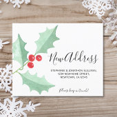 Budget Holly New Address Moving Announcement Card
