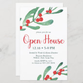 Budget Holly Open House Party Einladung (Vorne/Hinten)