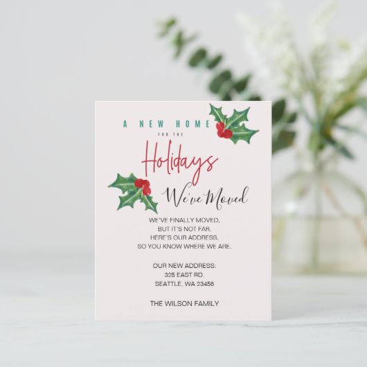 Budget Holly Wir haben Urlaub Ankündigung verschob (Stehend Vorderseite)