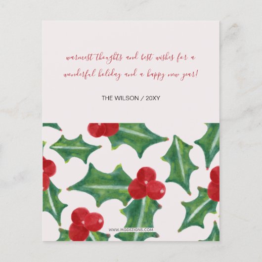 Budget Holly Wir haben Urlaub Ankündigung verschob (Rückseite)