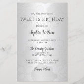 Budget Hologram Dress Sweet 16 Einladung (Rückseite)