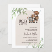 Budget Holy Cow Arch Farm Baby Dusche einladen (Vorne/Hinten)