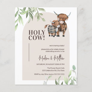 Budget Holy Cow Arch Farm Baby Dusche einladen