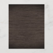 Budget Holz Kardinal Brautparty Flyer (Rückseite)