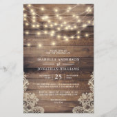 Budget Holz, Leuchten und Spitzen-Hochzeitsmittel (Vorderseite)