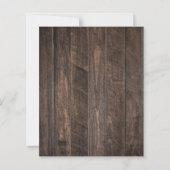 Budget Holz Rustikale Spitze Hochzeits-Einladung (Rückseite)