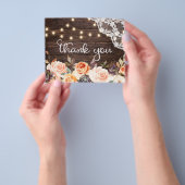 Budget Holz, Spitzen, Lichter Pink Blüte Danke Fl Flyer (Gruppe)