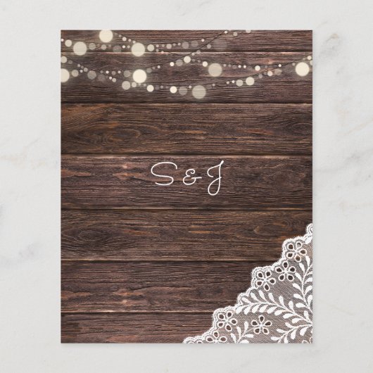 Budget Holz, String Lights & Lace Menü 2 (Hinten)