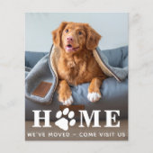 Budget Home Dog Moving Announcement Postcard (Vorderseite)