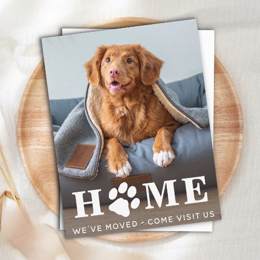 Budget Home Dog Moving Announcement Postcard