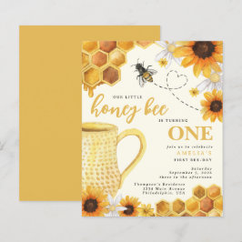 Budget Honey Bee Watercolor Sonnenblume 1. Geburts