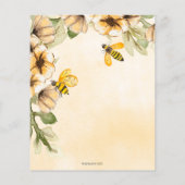 Budget Honeybee Baby Shower Einladung (Rückseite)