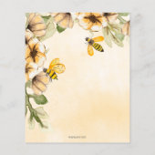 Budget Honeybee Baby Shower Einladungen (Rückseite)