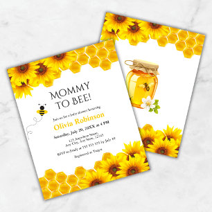 Budget Honeycomb Mommy to Bee Baby Shower Einladun
