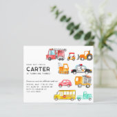 Budget Honk Beep Vroom Transportation Kind Geburts (Stehend Vorderseite)