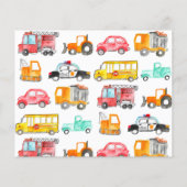 Budget Honk Beep Vroom Transportation Kind Geburts Flyer (Hinten)