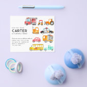 Budget Honk Beep Vroom Transportation Kind Geburts Flyer (Einzeln)