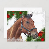 Budget Horse Weihnachts-Weihnachtskarte (Vorne/Hinten)