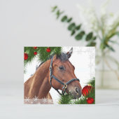 Budget Horse Weihnachts-Weihnachtskarte (Stehend Vorderseite)