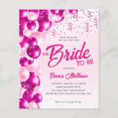 Budget Hot Pink Ballon Bridge zu sein Brautparty (Vorderseite)