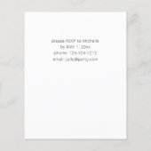 Budget Hot Pink & Navy Blue Floral Graduation Part (Rückseite)