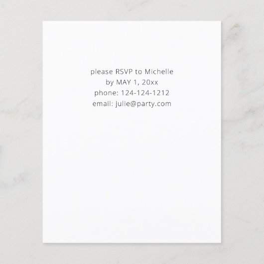 Budget Hot Pink & Navy Blue Floral Graduation Part Flyer (Hinten)