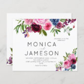 Budget Hot Pink & Navy Blue Floral Wedding 2 (Vorne/Hinten)