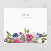 Budget Hot Pink & Navy Blue Floral Wedding 2 (Rückseite)