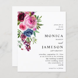 Budget Hot Pink & Navy Blue Floral Wedding 3