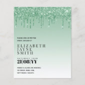 BUDGET Hübsch Girly Brautparty lädt Glitzer ein (Vorderseite)