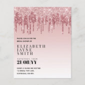 BUDGET Hübsch Girly Brautparty lädt Glitzer ein (Vorderseite)