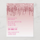 BUDGET Hübsch Girly Brautparty lädt Glitzer ein (Vorderseite)