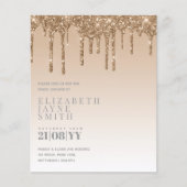 BUDGET Hübsch Girly Brautparty lädt Glitzer ein (Vorderseite)