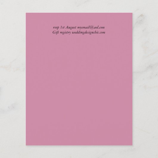 BUDGET Hübsch Girly Brautparty lädt Glitzer ein (Rückseite)