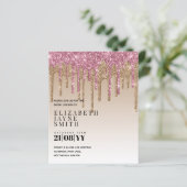 BUDGET Hübsch Girly Brautparty lädt Glitzer ein (Stehend Vorderseite)